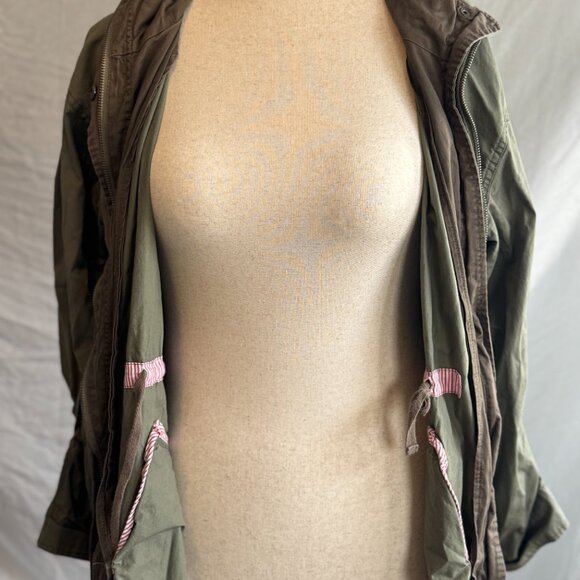 American Rag Light Coat with Hood | Color: Khaki / Olive Green | Size: Large - Picture 3 of 4